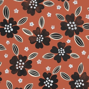 Autumn Glow Floral (large) fabric