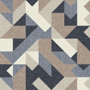 Modern Geometric Beige Grey