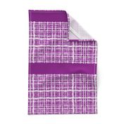 deep purple plaid stripes / horizontal / large