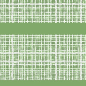 green plaid stripes horizontal / large