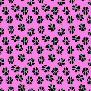 military support paw print on pink