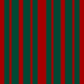 Red and green Christmas stripes.