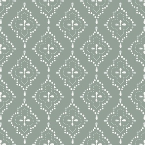 Distressed Tiles - Sage Green - Medium Scale