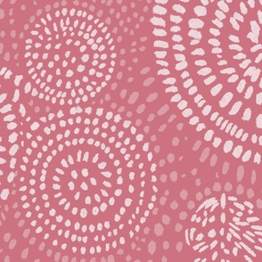 Antico Pink Swirling Brushstrokes  Spirals Big Scale