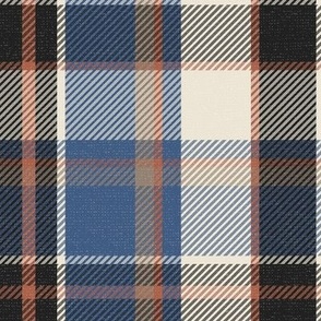 Harvest Plaid - Blue Black Large