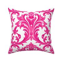 Jumbo Pink Damask - Rococo Whimsy 