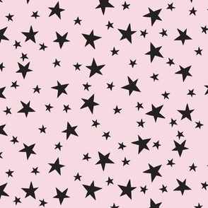 Halloween Stars - Pink And Black Large