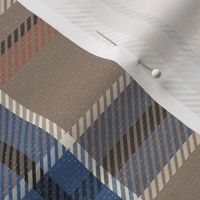 Harvest Plaid - Blue Beige Large