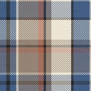 Harvest Plaid - Blue Beige Large