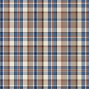 Harvest Plaid - Blue Beige Small