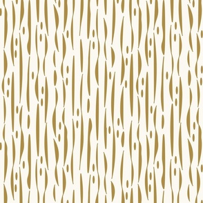 (M) Abstract Tiger Stripes Gold and Cream Neutral Minimal Modern Animal Print
