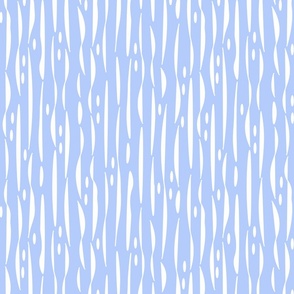 (M) Abstract Rain Periwinkle Blue and White  Coastal Minimal Modern 