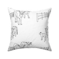 Belted Galloway White Cow Pattern