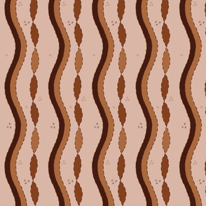 (S) Earth tones hand-drawn mending waves