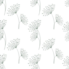 Floating dandelion seamless repeat