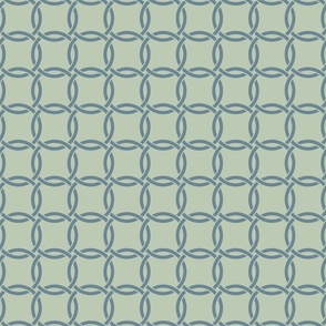 Celadon & Gray | Intersecting Circle Trellis