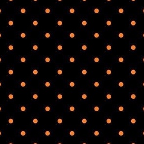 Black and Orange Polka Dot