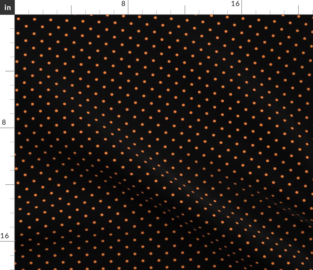 Black and Orange Polka Dot