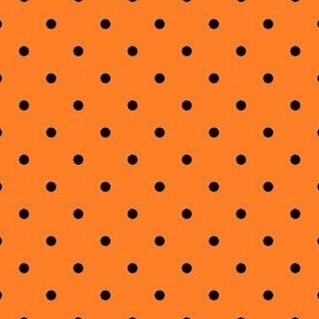 Orange and Black Polka Dot