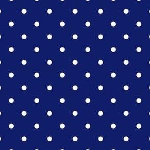 Navy and White Polka Dot (Non-Cotton Version)