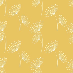 Floating dandelions seamless repeat