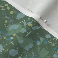 Paint splatter diamond green