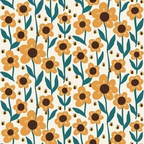 Awesome sunflowers Fabric – Fox & Tots