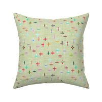 North-South-East-West Crosses (apple green) MED 