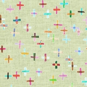 North-South-East-West Crosses (apple green) MED 