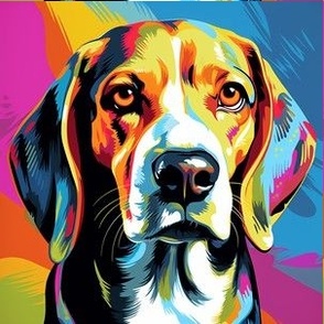 Beagle Dog - Pop Art Colorful