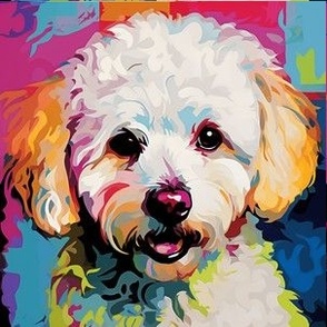 Bichon Frise Dog - Pop Art Colorful