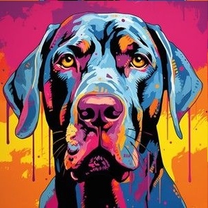 Great Dane Dog - Pop Art Colorful