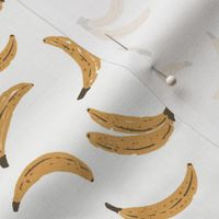 Bananas white yellow tossed children kids print