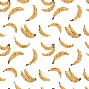 Bananas white yellow tossed children kids print