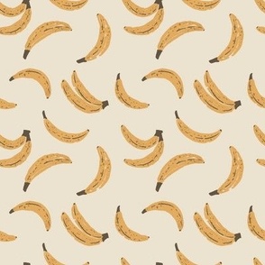 Neutral vintage painted banana tropical fruit