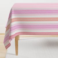 French ticking pink stripes/white 