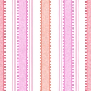 French ticking pink white 