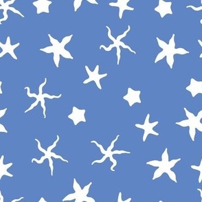 White Starfish Light Blue - Large