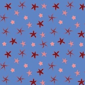 Red Starfish Light Blue - Medium