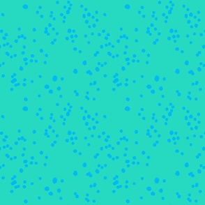 Sprinkled Dots in Aqua and Blue (Medium)