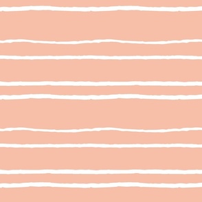 Sketchy hand drawn Twiggy Stripes Orange Peach 