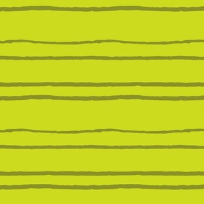 Sketchy hand drawn Twiggy Stripes Citrus Lime