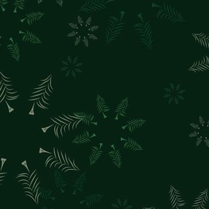 Evergreen-Snowflakes-Pine