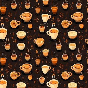 Cups of Coffee on Black