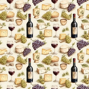 Wine, Grapes & Cheese