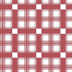 French Country Red Checks  Large Scale 24''