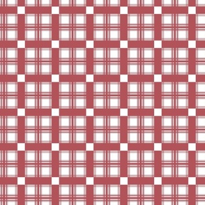 French Country Red Checks  Medium Scale 12''