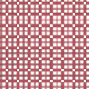 French Country Red Checks  Small Scale 9''