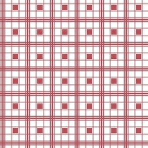 French Country Red Checks 2 Medium Scale 12''