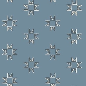 Quilt Star in Teal, Sawtooth Star, Cottage Core, Vintage, Western, Rustic